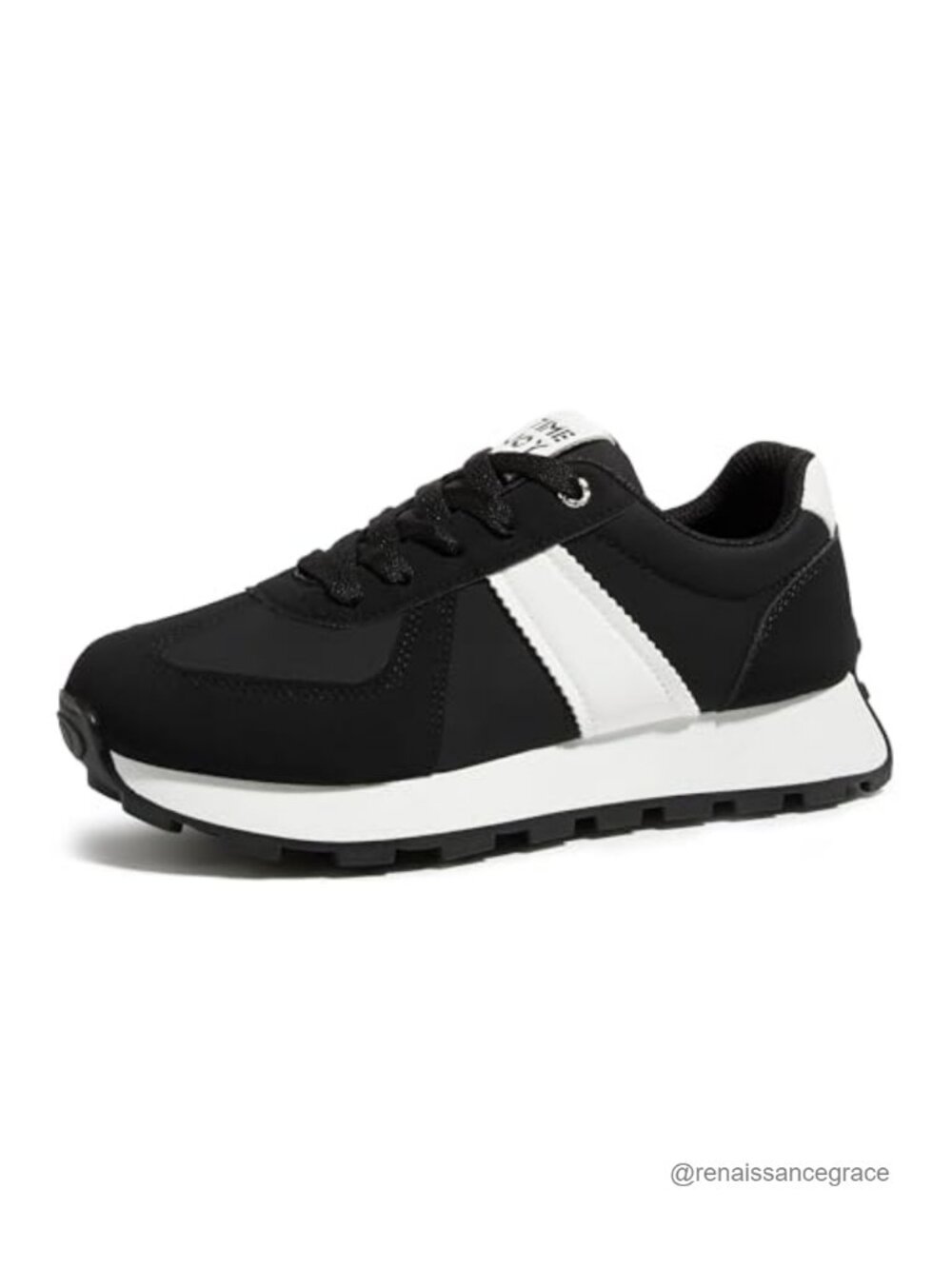 Wide Fit Retro Platform Sneakers, Anti-Slip Casual Walking Shoes